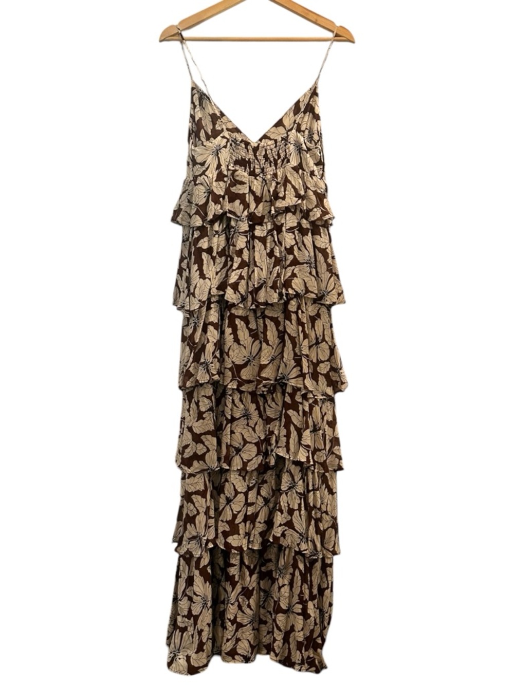 NWT J. Crew Collection Ruffle-Tier Chiffon Floral Sweetheart Cami Tiered Maxi - Picture 3 of 5